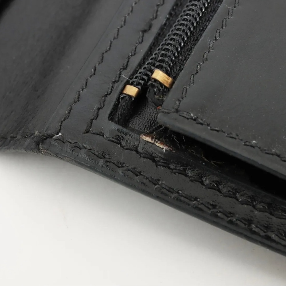 Hermes Bearn Box Calfskin Wallet Black Silver Hardware - Picture 9 of 11